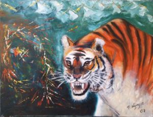 Voir le détail de cette oeuvre: tigre de feu